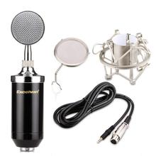 BM 8000 Condenser Sound Studio Recording Broadcasting Microphone+Pop Filter+Shock Mount