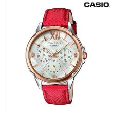 Casio Sheen Round Dial Chronograph Watch For Women -SHE-3043SPG-7BUDR