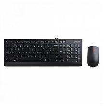 Lenovo GX30M39649 Wired 300 USB Keyboard + Mouse Combo Set – Black