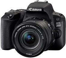 EOS 200D 24.2MP Digital SLR Camera With EF-S18-55 IS STM (16 GB Card + Bagpack + Tripod)- Black