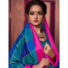 Stylee Lifestyle Blue Banarasi Silk Woven Saree (1830)