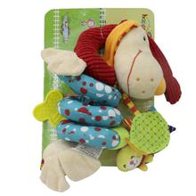 Multicolored Spiral Musical Crib Dog Toy For Kids