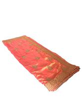 Weaving Designs Orange Art Silk Occasion Wear Sari