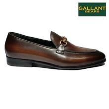 Gallant Gears Coffee Leather Penny Buckle Slip On Shoes For Men - (8030-1)