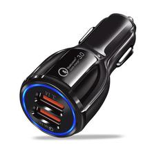 Crouch Quick Charge 3.0 Charger QC 3.0 5V 9V 12V Dual USB Car Charge Fast Charger Mobile Phone Travel Adapter Car-charge