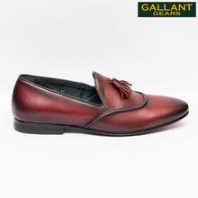 Gallant Gears Wine Red Slip on Formal Leather Shoes For Men - (139-A51)