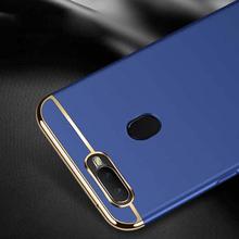 Three Piece Design Case For Oppo F9 - Blue/Gold