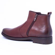 Caliber Shoes Leather Wine Red Side Chain Lifestyle Boots For Men - ( L 477 )