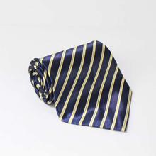 Navy Blue/Brown Line Design Tie For Men