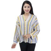 Mixed Cotton Printed Top For Women