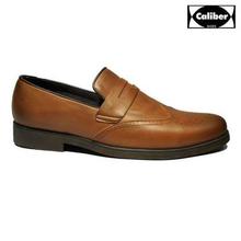 Caliber Shoes Tan Brown Slip On Formal Shoes For Men - ( 506 C )