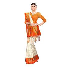 ANNI DESIGNER Silk Saree with Blouse Piece (Square Peacock