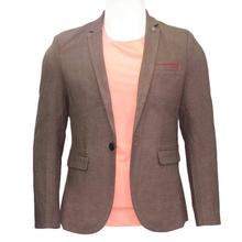 Solid Cotton Single Buttoned Coat For Men