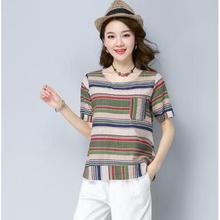 New 2018 Summer Fashion Casual Stripe Women Blouse Shirt