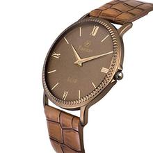 Fascino Men's Watches - Analog Round Brown Dial Slim Watch