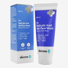 The Derma Co 1% Salicylic Acid Gel Face Wash with Salicylic Acid & Witch Hazel for Active Acne 100 ml