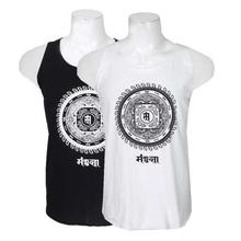 Pack Of Two Mandala Printed Tank Top For Men - Black/White