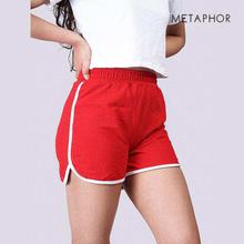 METAPHOR Red/White Casual Shorts For Women - MSH02K