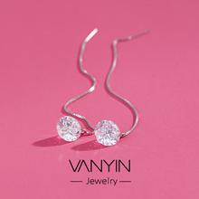 Fashion Gifts_Wan Ying Jewelry Zircon Ear Cord s925 Korean