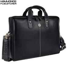 Hammonds Flycatcher Black Genuine Leather Bag For 13 inch Laptop