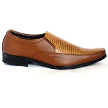 Brown Textured Formal Shoes For Men-1597