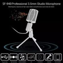 SF-940 Professional 3.5mm Condenser Sound Podcast Studio Microphone Mic w/ Tripod Stand