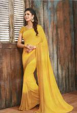 DESIGNER SAREES 16124- Georgette - Yellow