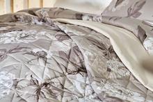 Lotus Soho Fitted Bedsheet - Brown Floral Print