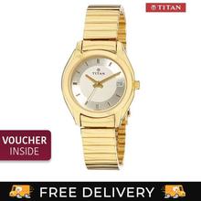 Titan 2489YM05 White Dial Stainless Steel Strap Watch For Women