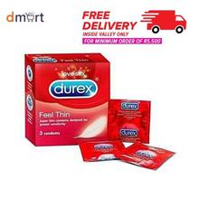 Durex Feel Thin Condoms (Pack of 3)