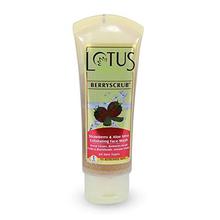 Lotus Herbal Berryscrub Strawberry And Aloe Vera Exfoliating Face Wash 80g-LHR055050