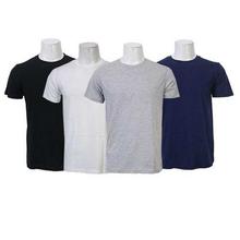 Pack Of 4 Solid T-Shirt For Men (Grey/Black/Navy Blue/White)