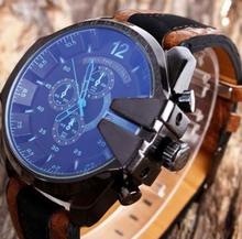 FashionieStore Men's wristwatch Men's Analog Sport Steel Case Quartz Dial Synthetic Leather Wrist Watch