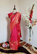 Red Silk Saree with Broad Zari Border and Heavy Pallu