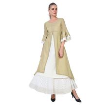 Paislei Khaki Color stylish indowestern dress