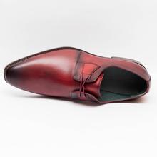 Kapadaa: Gallant Gears Wine Red Leather Lace Up Formal Shoes For Men – (MJDP31-18)
