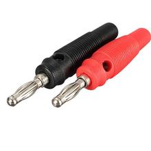 Banana Jack Plugs Connectors 1 Pair Red and Black