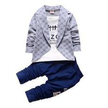 Boys Formal Clothing Kids Attire For Boy Clothes Plaid Suit In