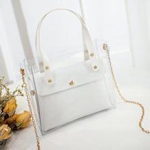 Small PVC clear bag leather women handbags transparent jelly