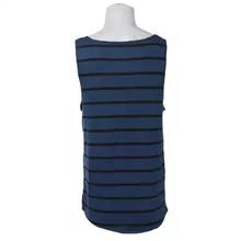 Lugaz Striped Tank Top For Men-Blue/Black