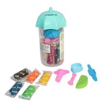 Multicolored Umbrella Dough Box For Kids - TK344