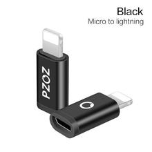 PZOZ Micro USB Adapter to 8 pin type c otg charging Data for iPhone Xs Max Xr X 8 7 6 5s iPad Charger Cable type-c usb c adapter