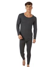 ONN Men's Charcoal Melange Thermal Long Sleeve Vest & Long John (Thermocot)