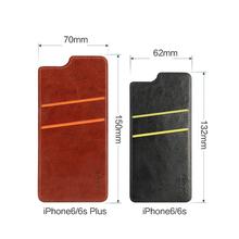 USAMS PU Leather Adhesive Sticker Back Cover Card Holder For iPhone 6 6S & Plus