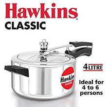 Hawkins Classic 4 Liter Aluminium Silver Pressure Cooker CL40