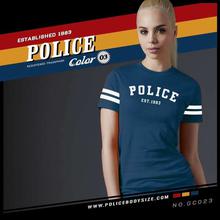 Police Blue Striped Sleeved T-Shirt For Women (GC.023)