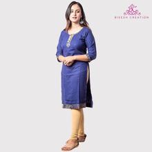 Blue Brokete Kurthi