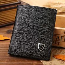 Slim Genuine Leather Small Thin Mini Men Wallet Male Purse