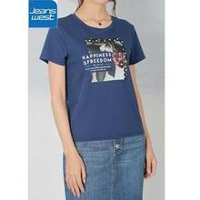 JeansWest Stl Blue T-shirt For Women