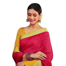 Stylee Lifestyle Red Banarasi Silk Jacquard Saree (1801)